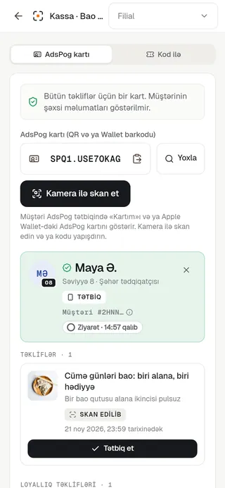 Telefonda kassa: maskalanmış ad, ziyarət vaxtı və tətbiq ediləcək təklif