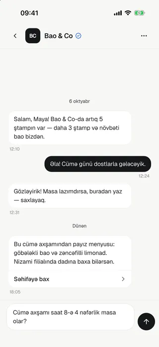 Biznes söhbəti: müştəri cavab verir