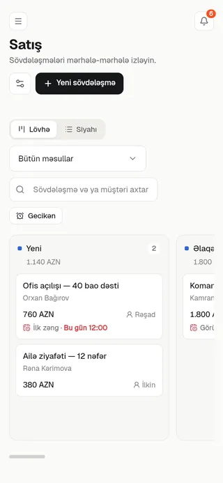 Telefonda satış lövhəsi